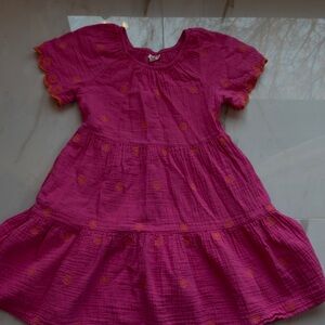 Kids Pink Flutter Sleeve Top